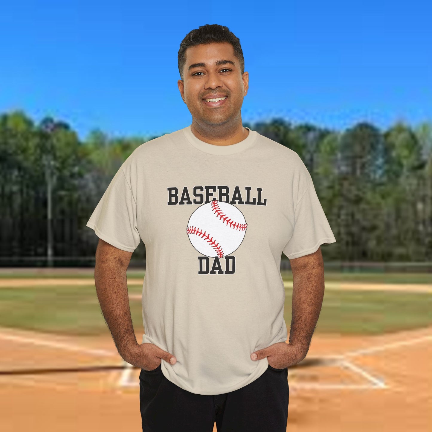 Baseball Dad Unisex Heavy Cotton Tee - Perfect Gift for Father's Day & Sports Lovers