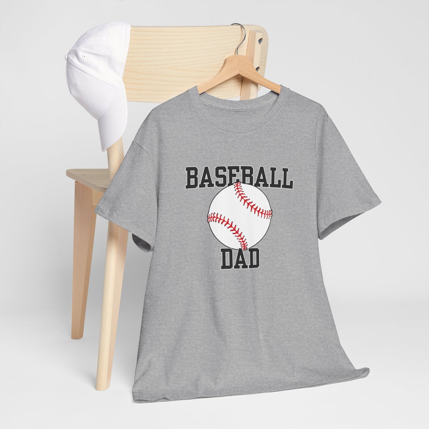 Baseball Dad Unisex Heavy Cotton Tee - Perfect Gift for Father's Day & Sports Lovers