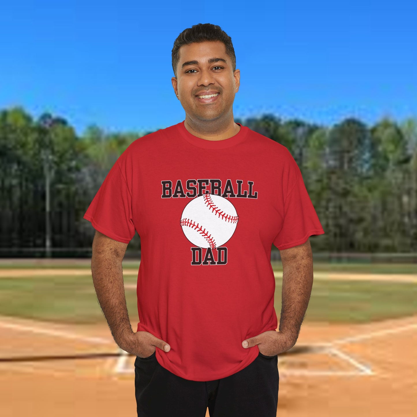 Baseball Dad Unisex Heavy Cotton Tee - Perfect Gift for Father's Day & Sports Lovers