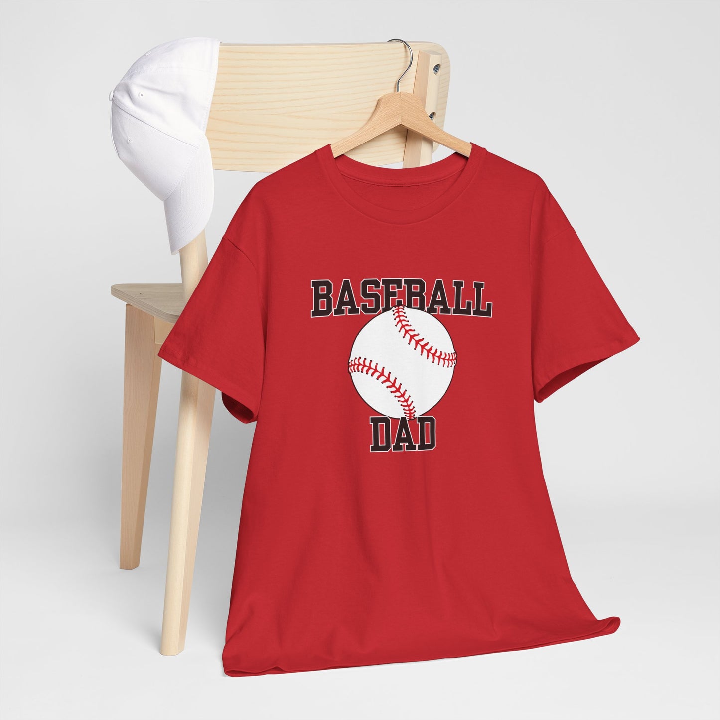 Baseball Dad Unisex Heavy Cotton Tee - Perfect Gift for Father's Day & Sports Lovers