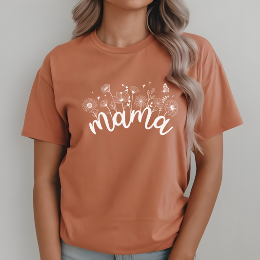 Mama Floral Comfort ColorsT-Shirt - Perfect Gift for Moms