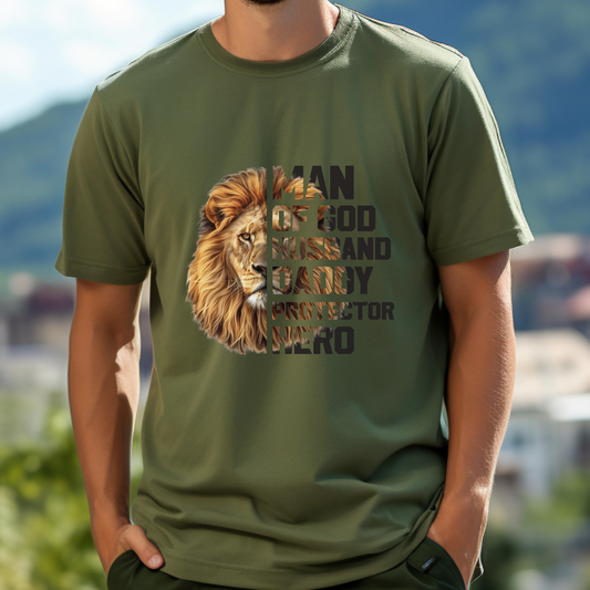 Man of God, Hero, Husband, Daddy Shirt for Father's Day