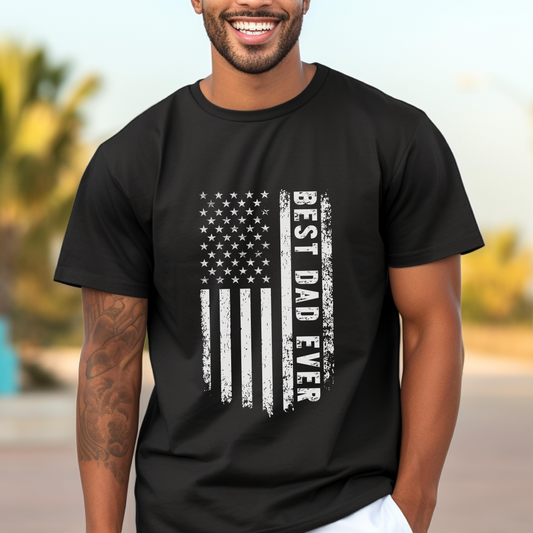 Best Dad Ever Patriotic Dad T-Shirt