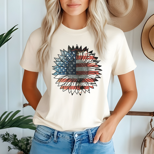 4th of July Sunflower T-Shirt