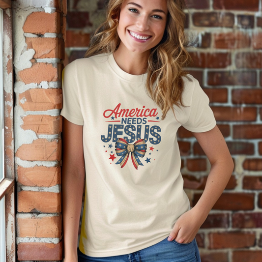 America Needs Jesus Comfort Colors T-Shirt