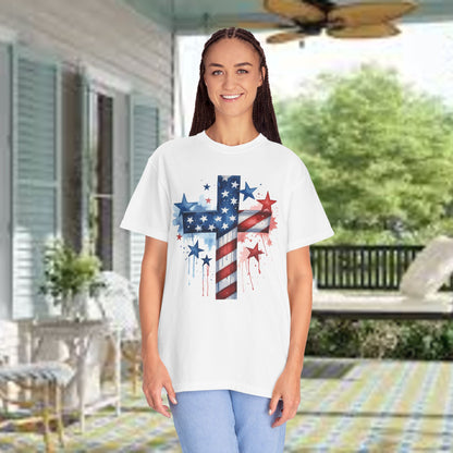 4th of July Cross Comfort Colors T-Shirt