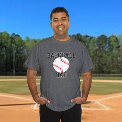 Baseball Dad Unisex Heavy Cotton Tee - Perfect Gift for Father's Day & Sports Lovers